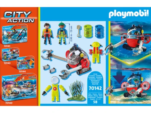 Playmobil Rescate Marítimo Operacion Medioambiente Con Bote De Buceo 70142 -Playmobil Tienda 1999962511g02