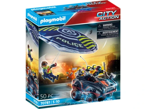 Playmobil Policía Paracaídas Persecución Del Vehículo Anfibio 70781 -Playmobil Tienda 1999962596g00