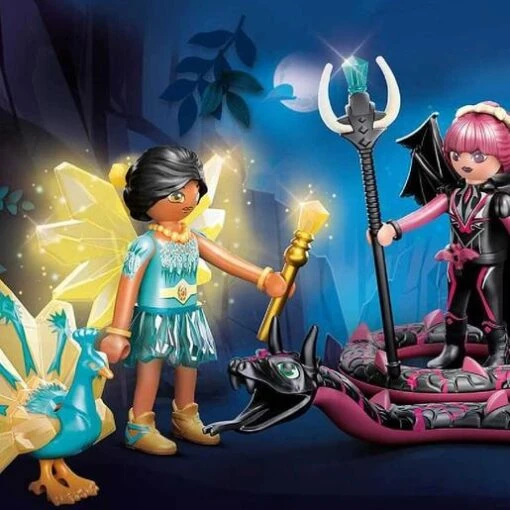 Playmobil - Adventures Of Ayuma - Cristal Fairy Y Bat Fairy Con Animales Del Alma - 70803 -Playmobil Tienda medias 1403